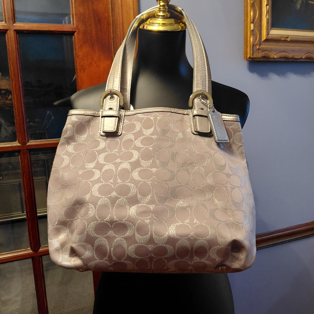 Chic Silver Patterned Shoulder Bag - image 2